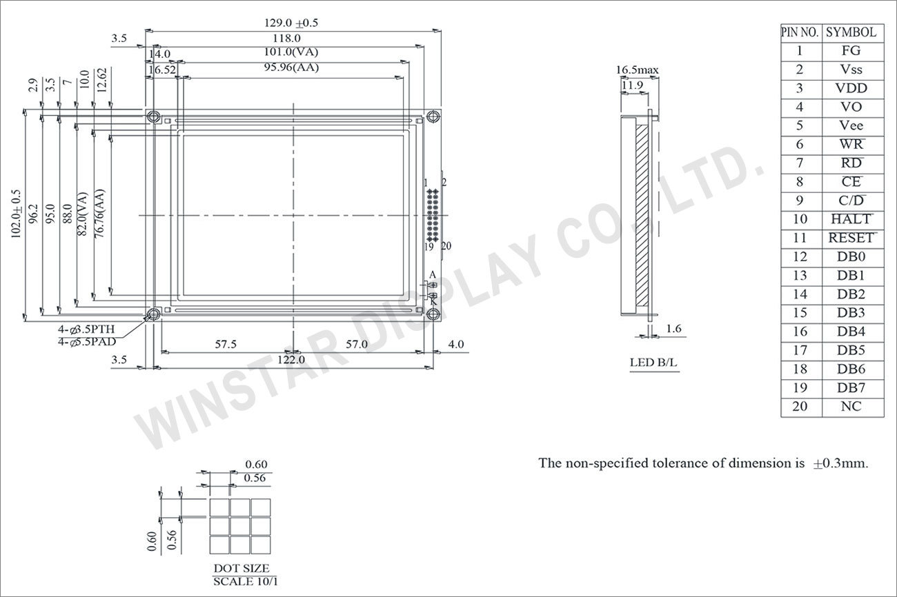 Graphic Lcd Display 160x128