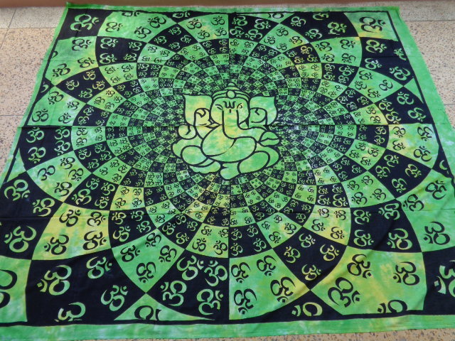 Multicolor Multi Colours Prints Ganesh Tapestry