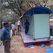 Prefab Toilets - Color: Green And Blue