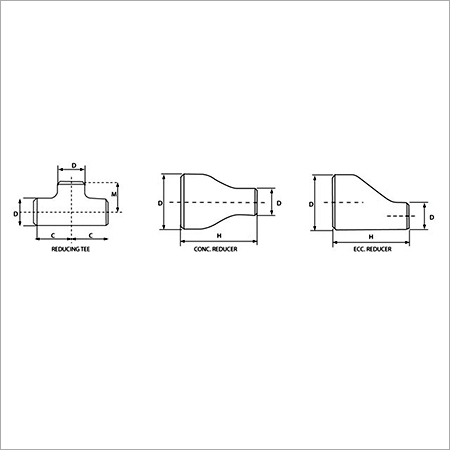 बट वेल्ड रेड्यूसिंग टी और रेड्यूसर