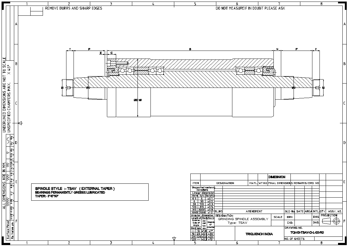 Grinding Machine Spindles