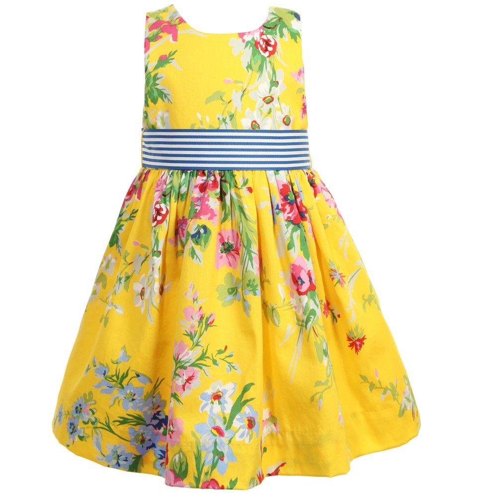 Girls Sunflower Flora Printed Frocks