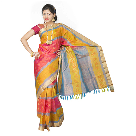 मल्टी कलर सिल्क साड़ी