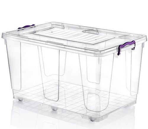 Transparent 80Ltr Multi Box Container With Wheel