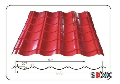 स्टील घुटा हुआ छत टाइल