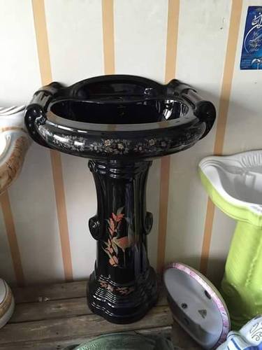 Black Big Sterling Washbasin