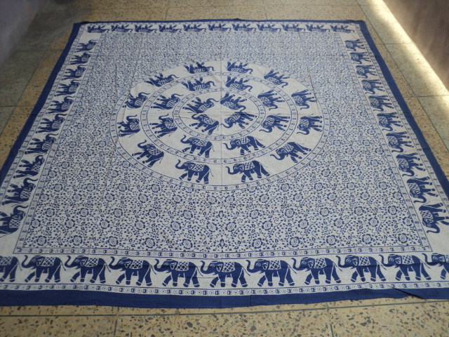 Off White And Red Coloured Printed Tapestry From India