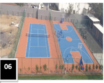 Tennis Court Rubber Mat - Durable Synthetic Material, 6x12 Feet Dimensions, High-Performance Anti-Slip Design