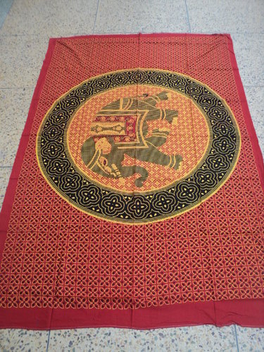 Multicolor Chunari Elephant Printed Tapestry
