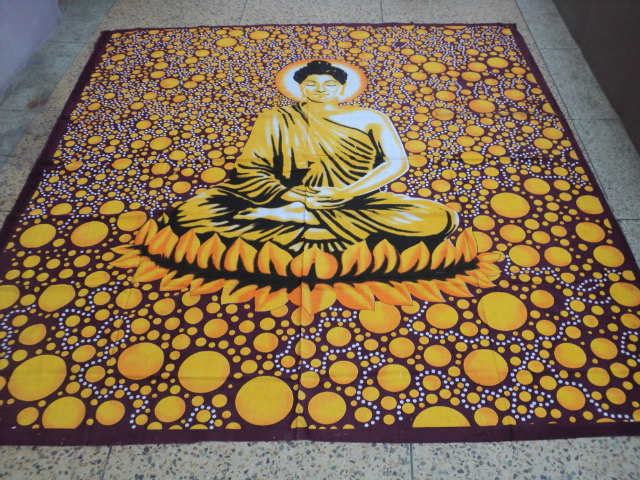 Blue New Printed Buddha Painted Tapestry From India
