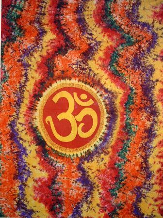 टाई डाई ओम यिंग यांग टेपेस्ट्री