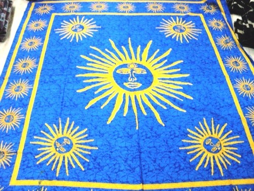 Blue Sun Printed Tapestry From India