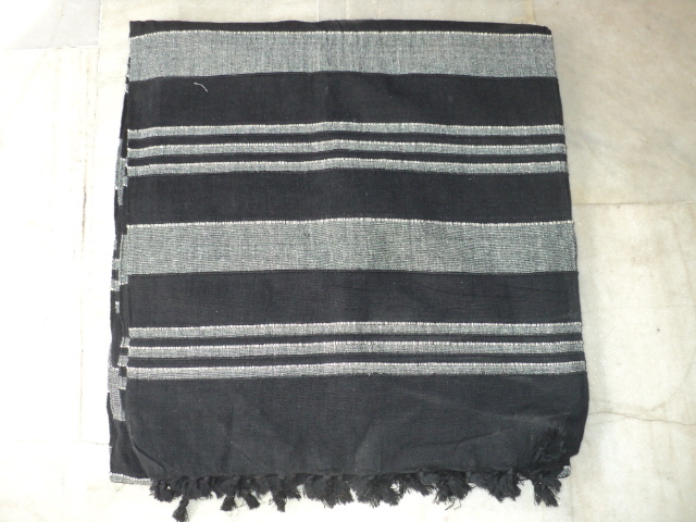 Green Cotton Handloom Bedsheets Stripes