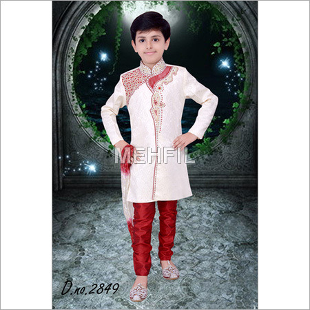 Designer Hand Work Kids Sherwani