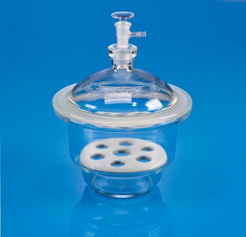 वैक्यूम कनेक्शन के साथ डेसिकेटर