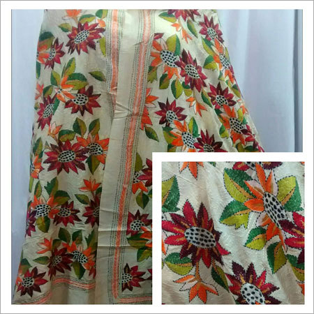 कंथा कार्य दुपट्टे