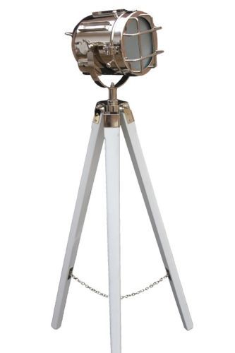 Solid Chrome Floor Spotlight