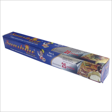 Aluminium Foil Roll - 25mtr Length 300mm Width 11 Microns Thickness | Moisture Resistant High Sealing Strength Ideal For Food Packing