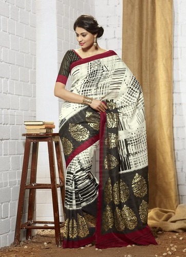 Multicolor Khadi Silk Saree