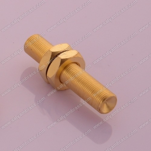 Brass Threaded Stud With Nut Size: All Size Available