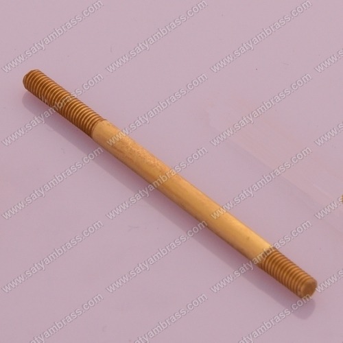 Brass Two End Threaded Stud - Natural Finish, General Export Quality Packing, All Sizes Available