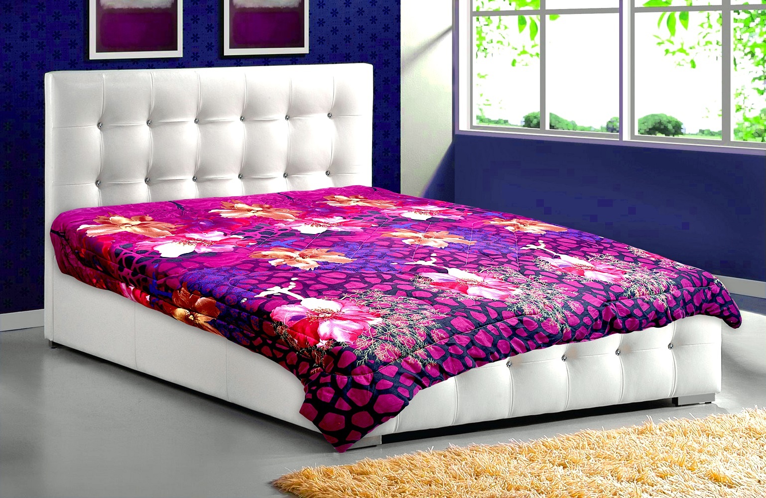 Poly Cotton Printed Mink Blanket