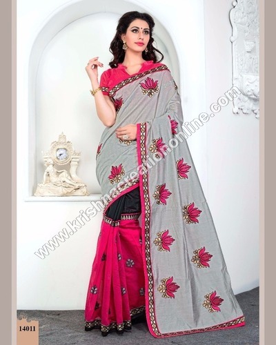 पारंपरिक डिजाइनर सूती साड़ी