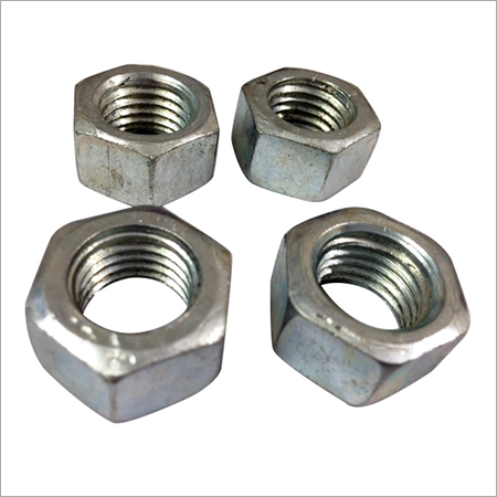 Hot Dipp Nut - Stainless Steel, Resistant to Rust, Dimensionally Accurate, Silver Color, Galvanized Surface | Superior Durability, Threaded Holes
