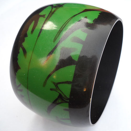 Black And Green Woodenpaintedbangles405