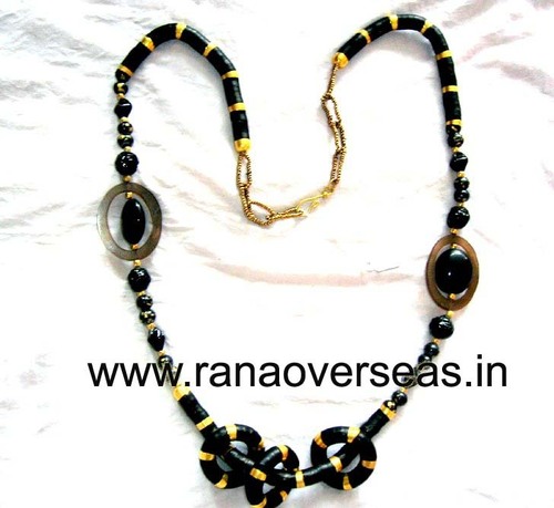 Black Beaded Necklace