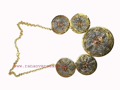 Silver And Golden Brass Necklace