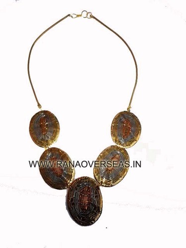 Golden And Black Brass Necklace