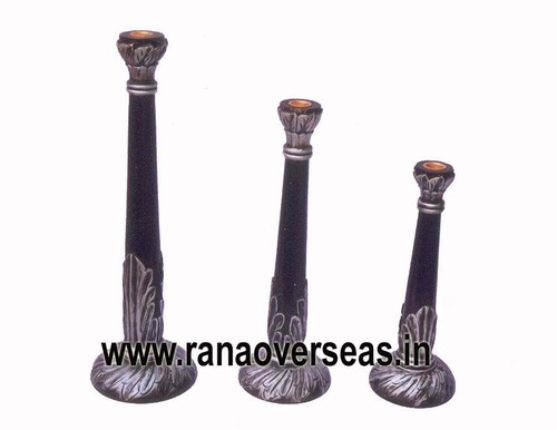 Wooden Candle Stand - 5x23x3 to 6x25x5 Inch, Antique Imitation Style, Polished Wood, Ideal for Home Decoration, Gifts, Arts and Crafts, Ceremonies, and Parties