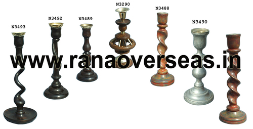 Wood Wooden Candle Stand