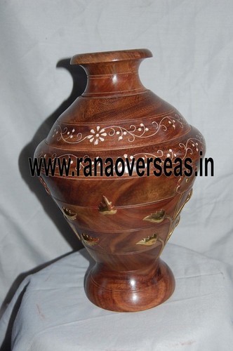 Wooden Flower Vases - Handcrafted Carved Wood | Exquisite Decorative Accents for Weddings, Arts & Crafts, and Gifts