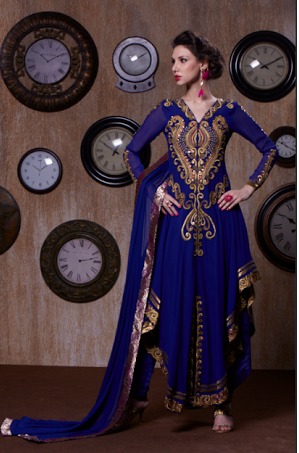 Blue New Georgette Designer Salwar kameez