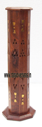 Wooden Incense Burner - Polished Wood, Elegant Coffin Design for Cone and Stick Incense, Safe and Decorative Alternative for Arts and Crafts