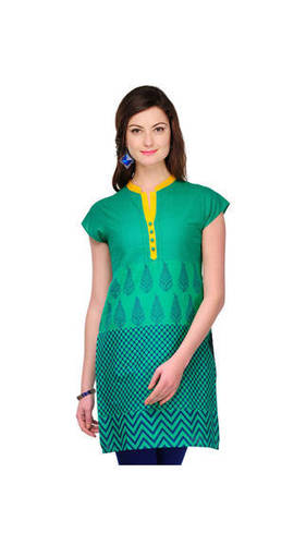 ग्रीन Yepme कॉटन कुर्तियाँ