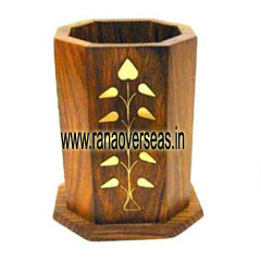 Wooden Pen Holders - Premium Quality Carved Wood, Polished Finish | Customizable Color & Packaging, Antique Imitation Design for Home & Office