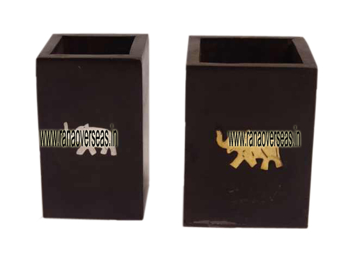 Wooden Pen Holders - Premium Polished Wood, Customizable Color & Packaging | Unique Shapes in Square, Round & Carved Designs, Perfect for Home and Office