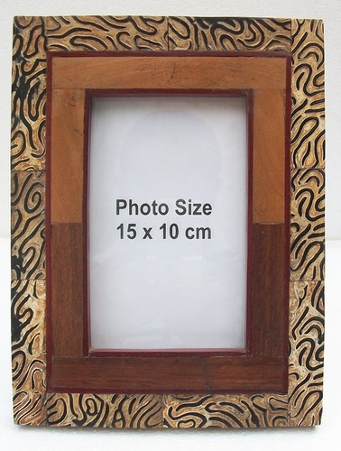 Wooden Photo Frame - Crafted From Seasoned Wood, Intricately Carved Design, Ideal For Home Decoration and Gifts