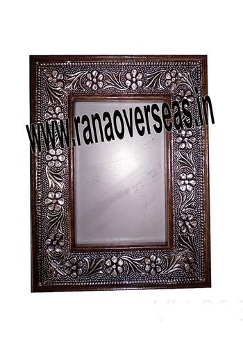 Wooden Photo Frame - Seasoned Wood Finish, Intricately Carved Design, Ideal for Home Decoration and Gift Giving