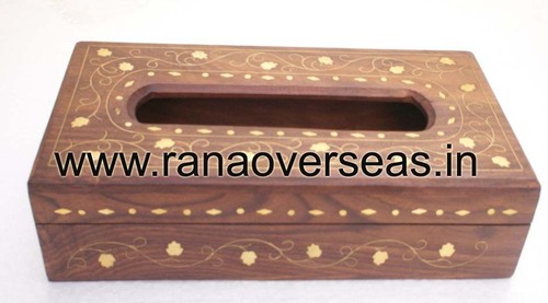 Wooden Tissue Box - Polished Finish, Customized Printing & Colors | Antique Imitation Design, Arts and Crafts Home Decoration