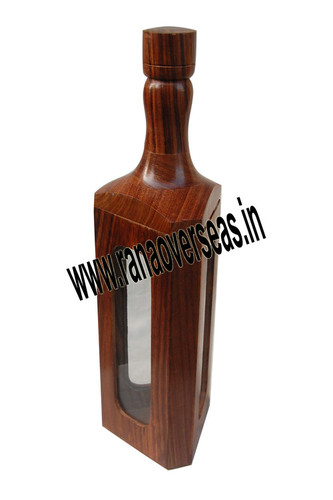 Wooden Wine Bottle Holder - Premium Grade Wood, Polished Brown Finish | Innovative Design, Antique Imitation Style, Versatile for Home Decoration and Gifts