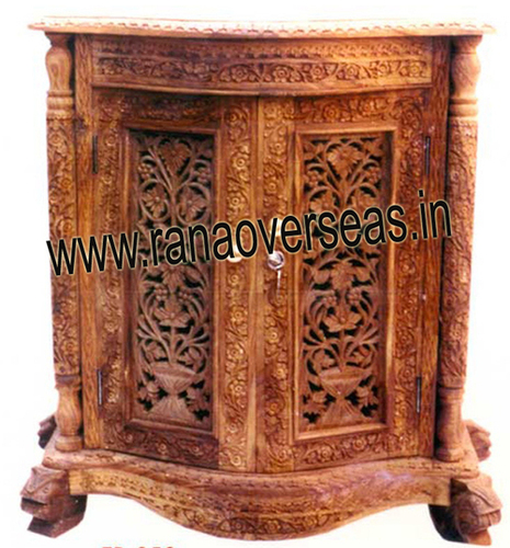 Wooden Almirah - Tigerwood, Various Sizes, Brown Color | Durable, Eco-Friendly, Polished Finish, Easy to Clean, Indian Style Indoor Furniture