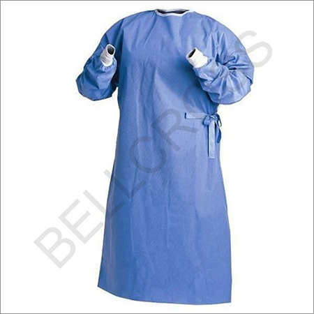 Non Woven Gown - Manual Use, New Condition | Hospital Wear in Blue Color