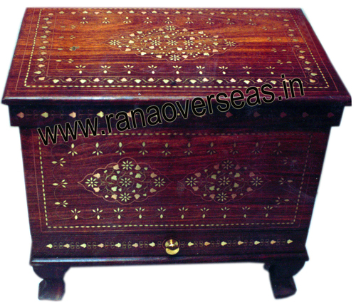 Wooden Container Box - Tigerwood 355.6 x 355.6 x 304.8 mm | Durable, Polished Finish, Easy to Clean, Indian Style Design