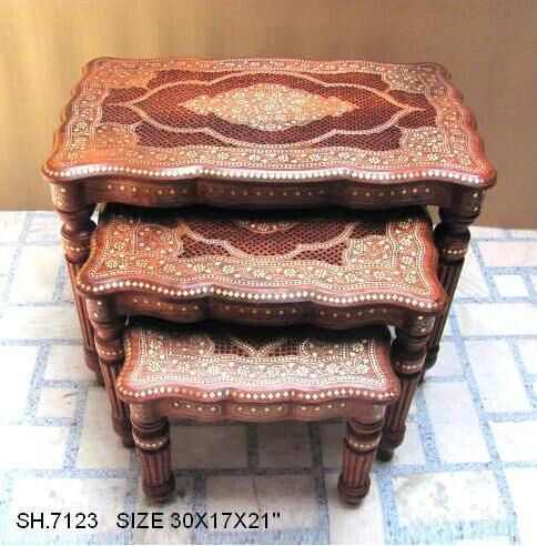Light Brown Wooden Stools