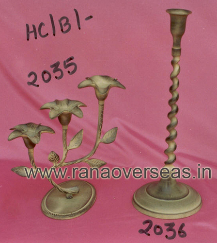 Golden Aluminium Antique Finish Candle Stand2073-2074-2075-2076-2036