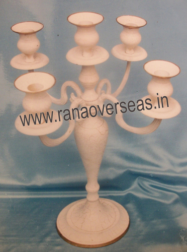 Cream Aluminium Antique Finish Candle Stand2073-2074-2075-2076